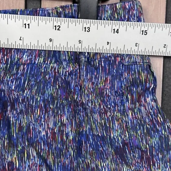 Kenzo Chino Shorts 48 / 40 Womens Blue Paint Spatter Geometric
