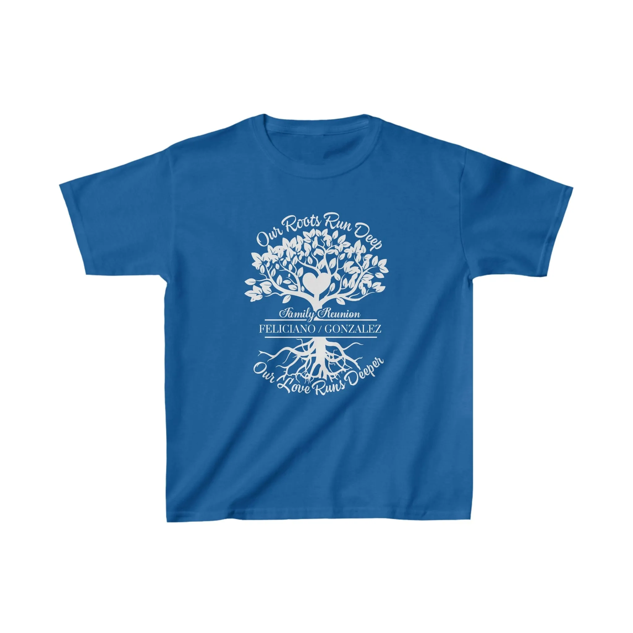 Kids Heavy Cotton Blue & Red Tee