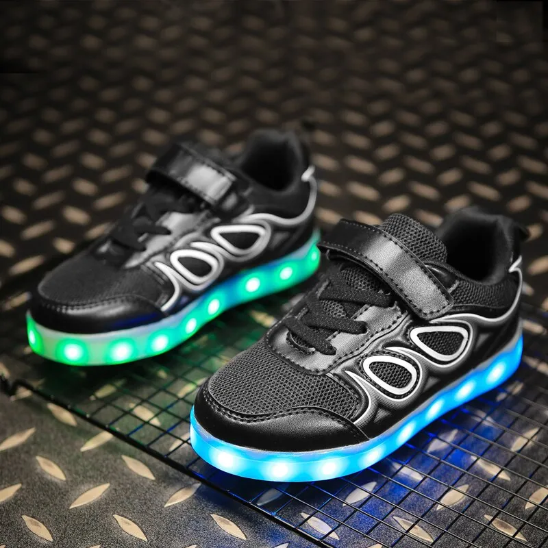 Kids LED Sneakers Children Fashion Sport Running Light up shoes