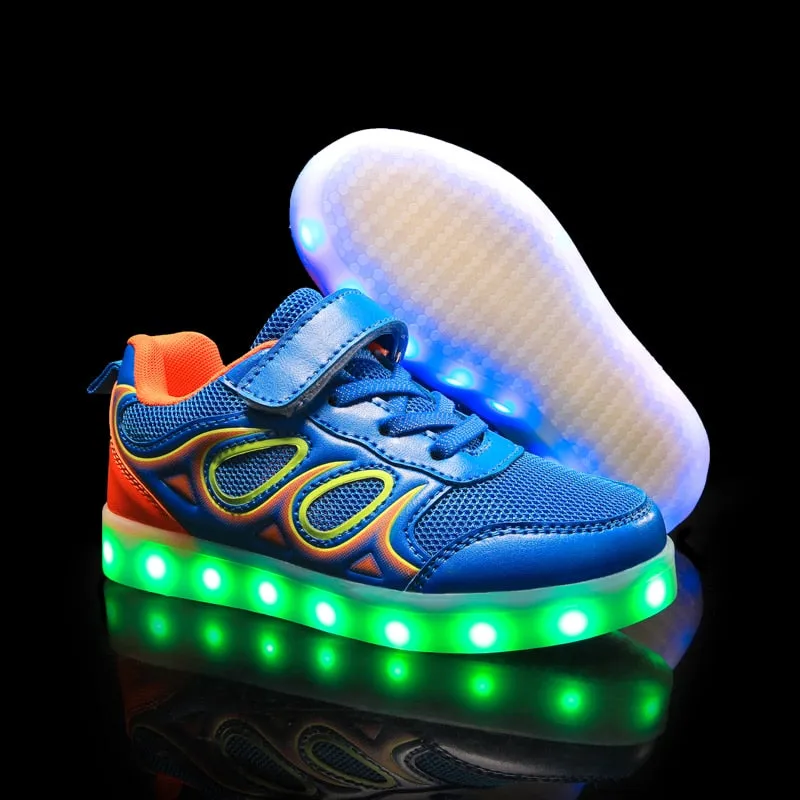 Kids LED Sneakers Children Fashion Sport Running Light up shoes