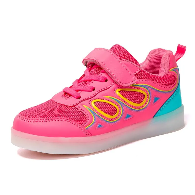 Kids LED Sneakers Children Fashion Sport Running Light up shoes