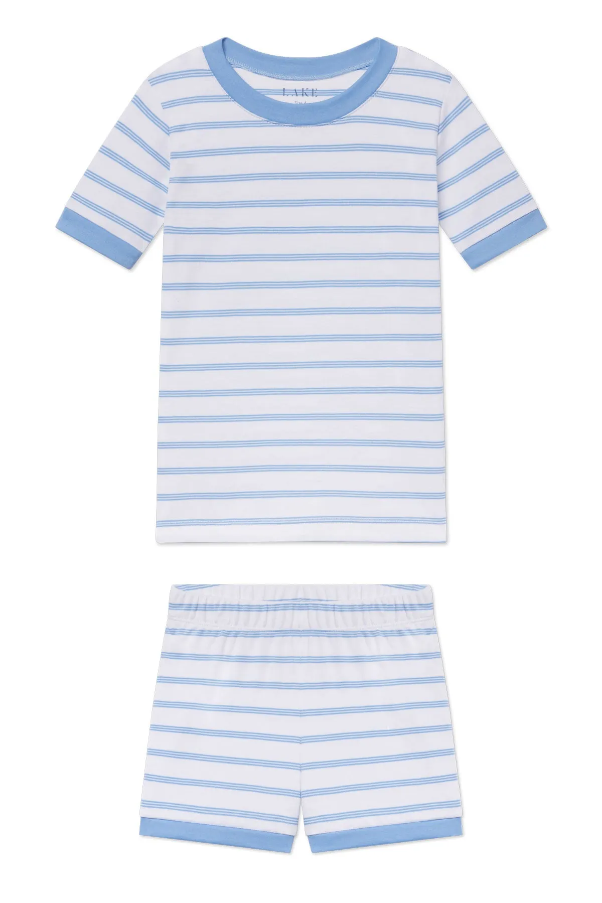 Kids Shorts Set in Baltic Blue Triple Stripe