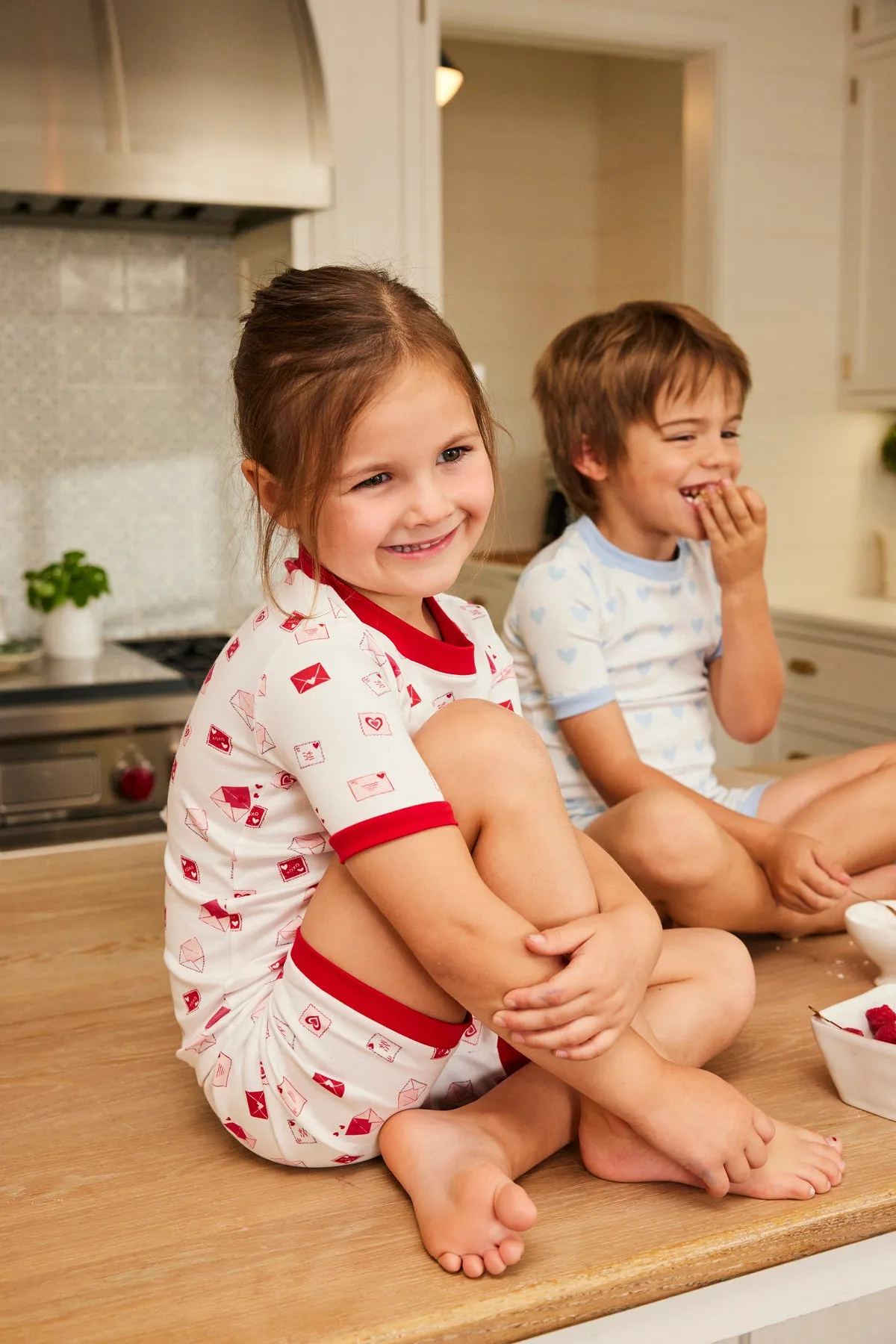 Kids Shorts Set in Love Letters