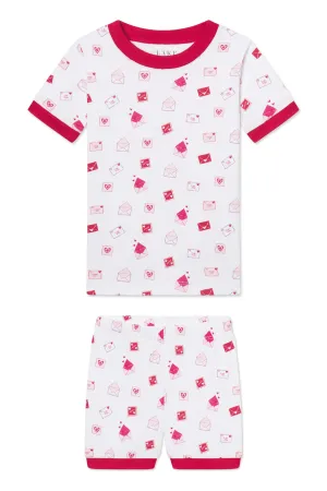 Kids Shorts Set in Love Letters