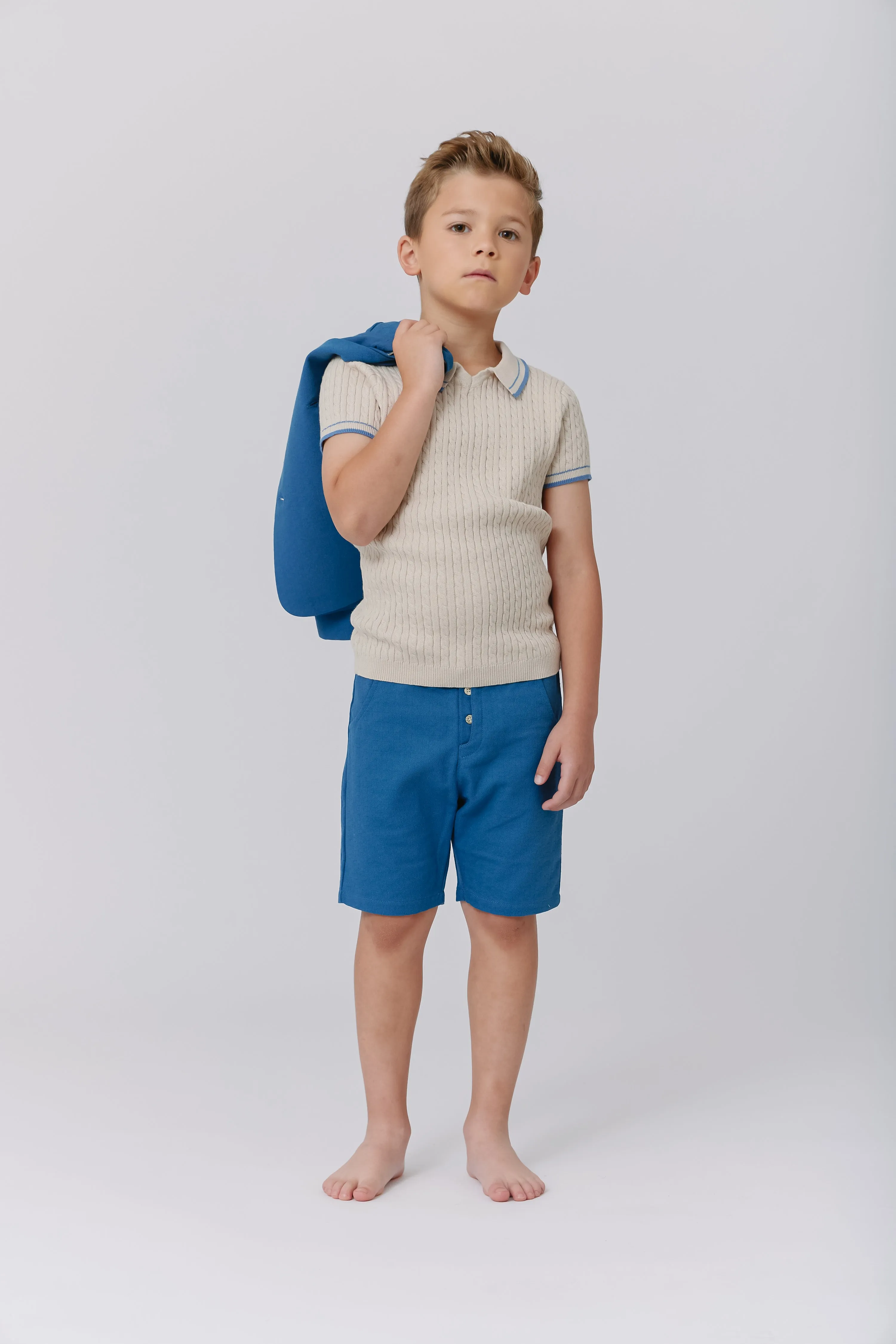 Kipp Dark Blue Cotton Shorts
