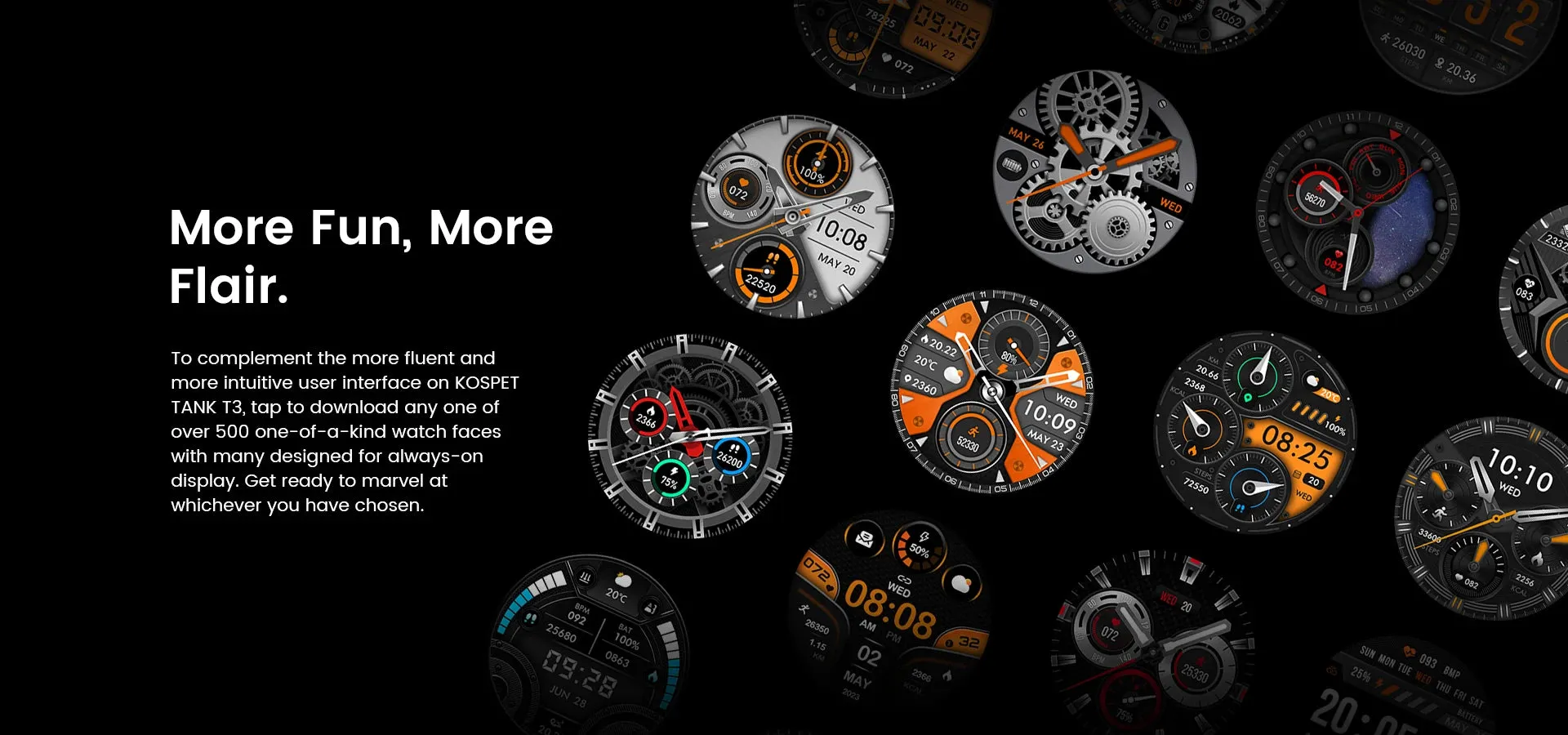 KOSPET Tank T3 1.43" AMOLED Smart Fitness Watch