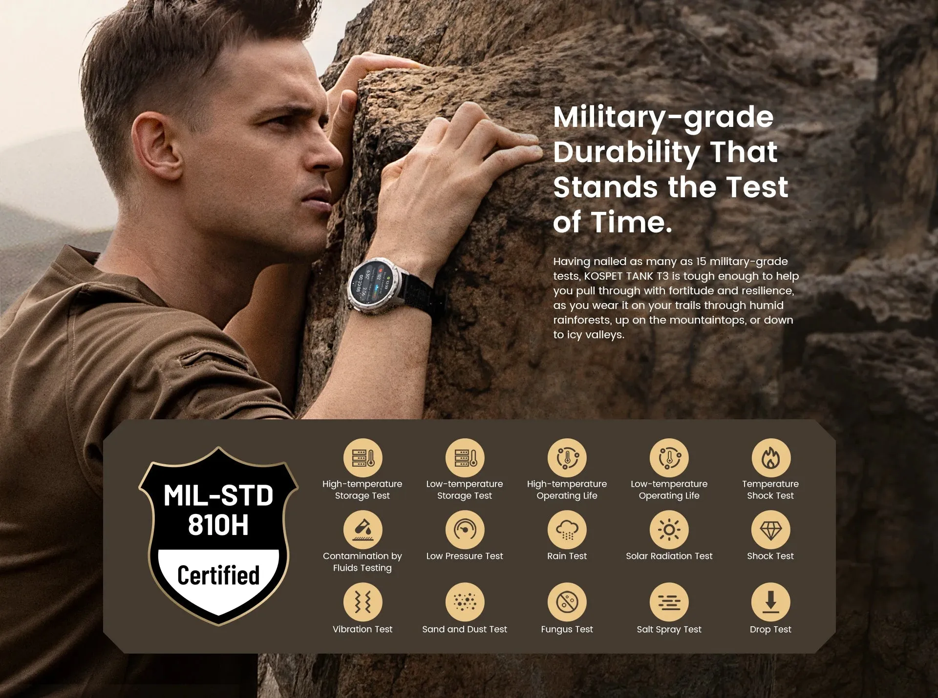 KOSPET Tank T3 1.43" AMOLED Smart Fitness Watch