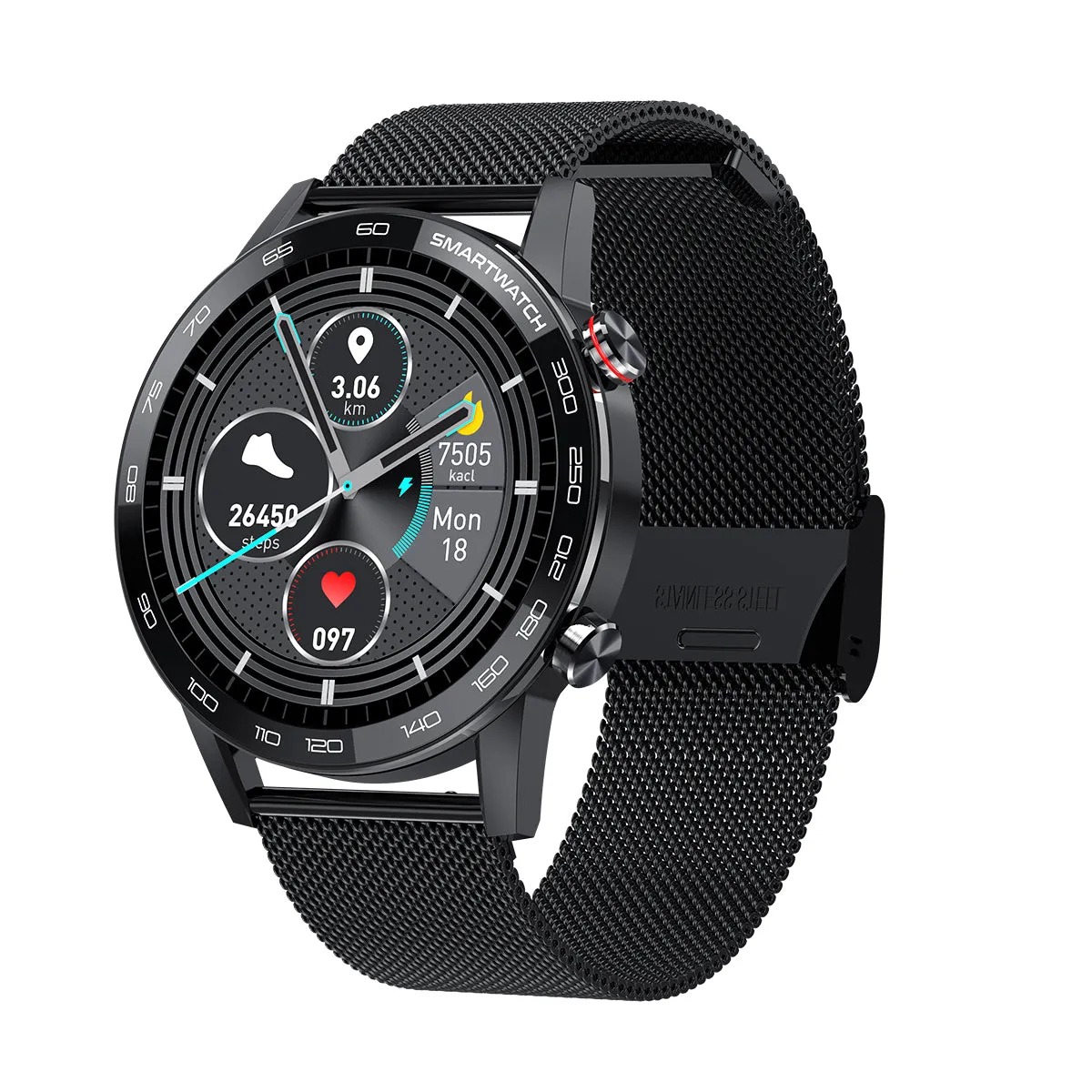 L16 Smart Watch 1.3 inch IPS Full Round Screen ECG PPG Heart Rate Steps Tracker Sleep Monitor Fitness Tracker Sports Smartwatch