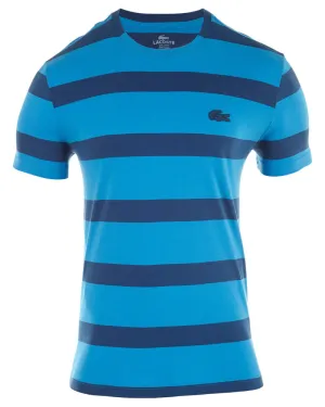 Lacoste Short Sleeve Wide Stripe Jersey Crewneck T-Shirt With Contrast  Mens Style # TH6542-51