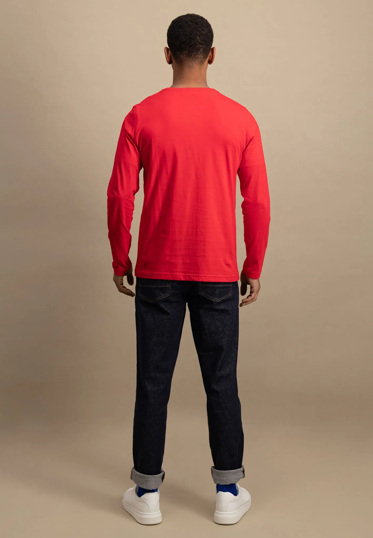 Langarmshirt aus Baumwolle mit Rundhalsausschnitt