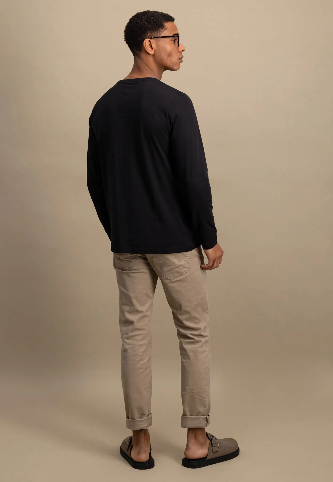 Langarmshirt aus Baumwolle mit Rundhalsausschnitt