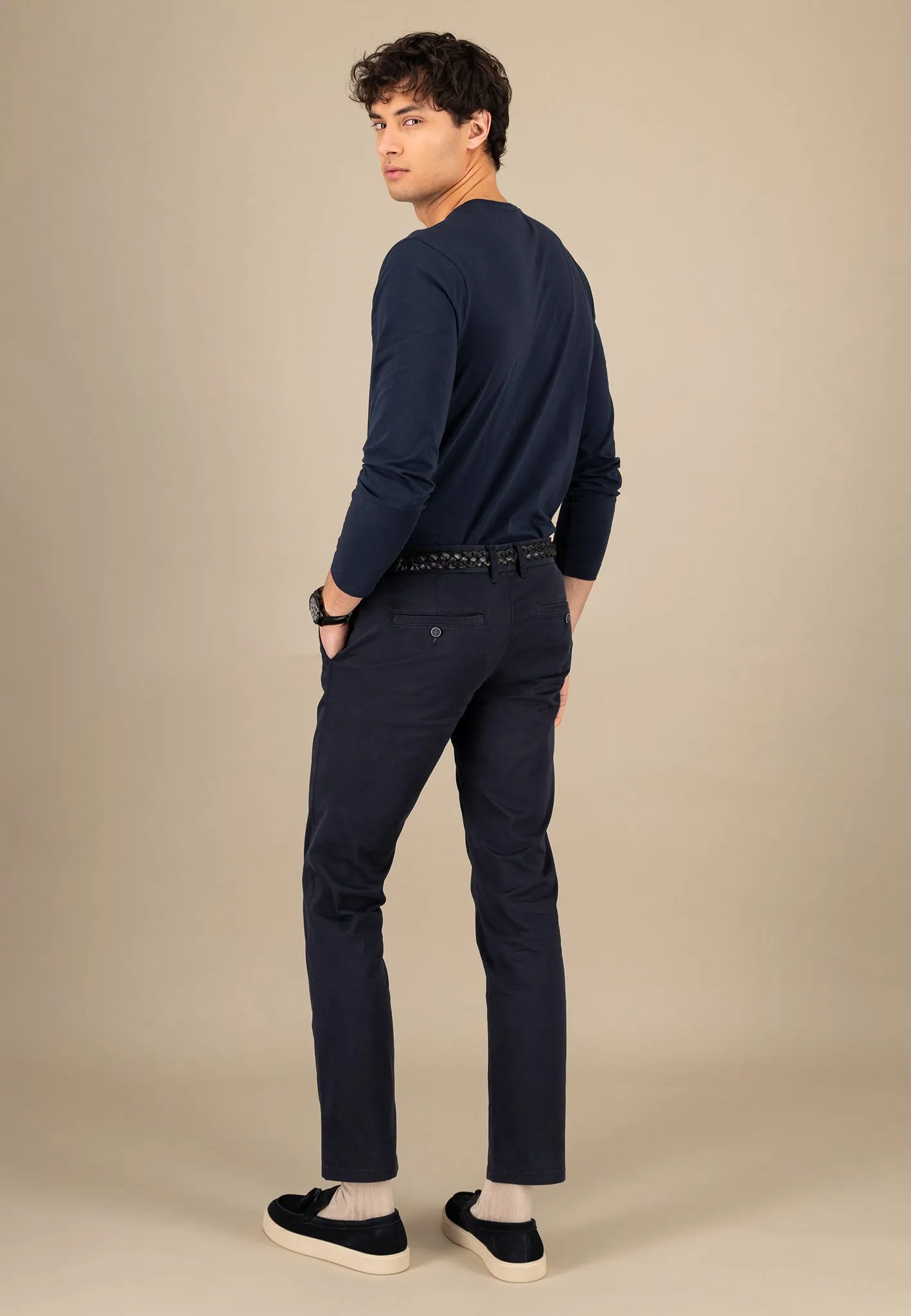 Langarmshirt aus Baumwolle mit Rundhalsausschnitt