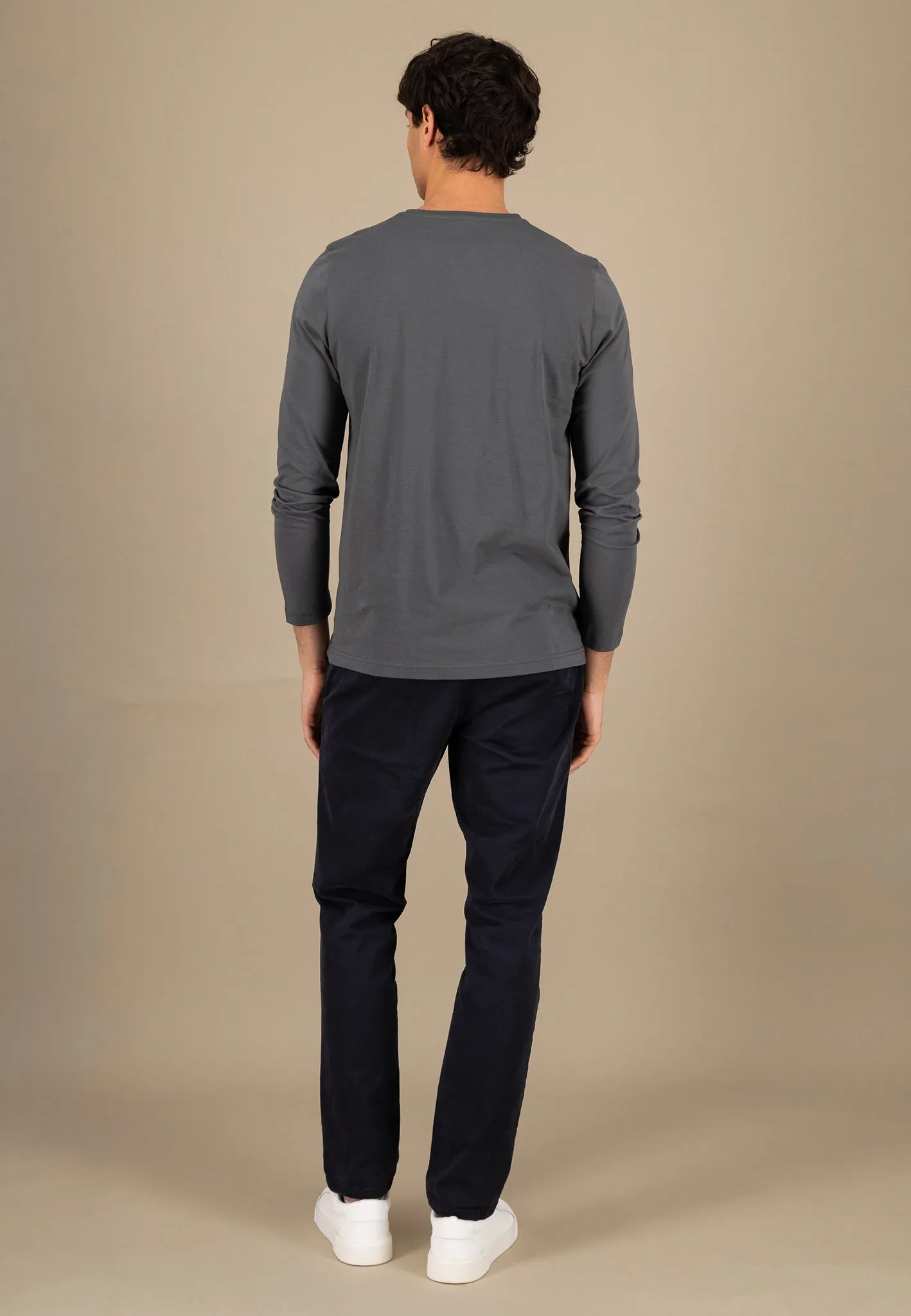 Langarmshirt aus Baumwolle mit Rundhalsausschnitt