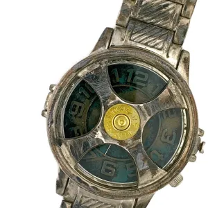 Large Watch with Cover, Blue Dial