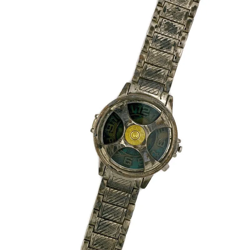 Large Watch with Cover, Blue Dial