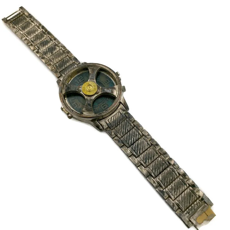 Large Watch with Cover, Blue Dial