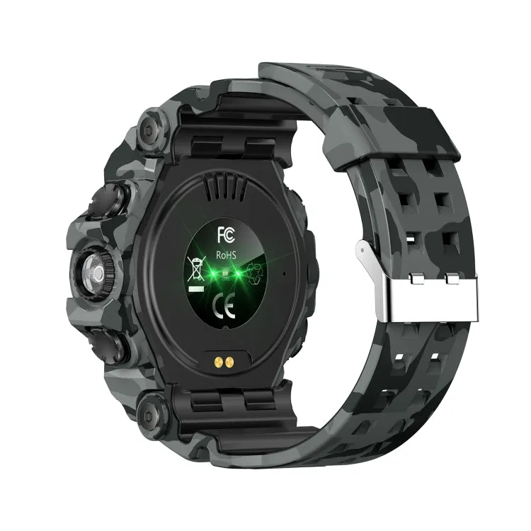 LC21 1.32 inch TFT Round Screen Sports Smart Watch Supports Blood Oxygen Monitoring/Call Reminder(Camouflage Grey)