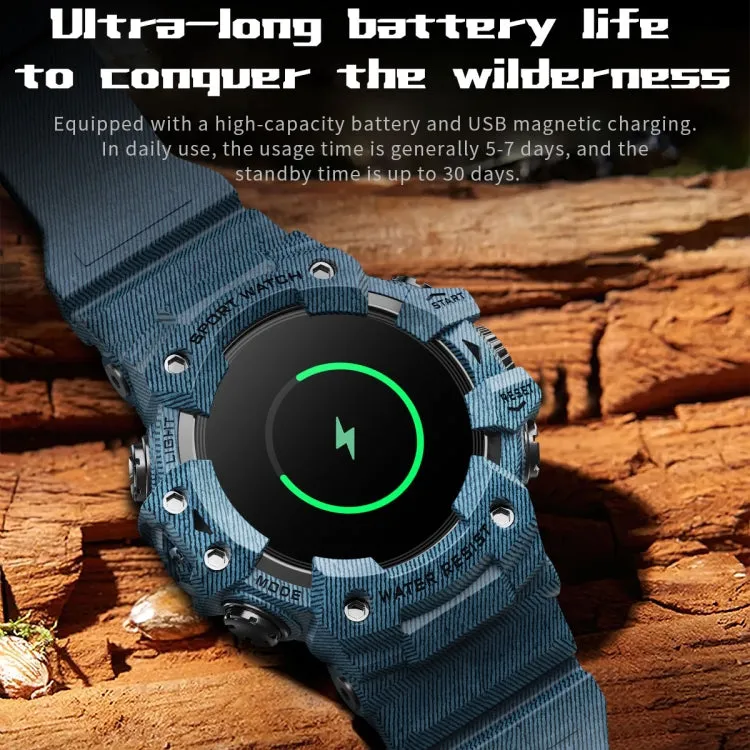 LC21 1.32 inch TFT Round Screen Sports Smart Watch Supports Blood Oxygen Monitoring/Call Reminder(Camouflage Grey)