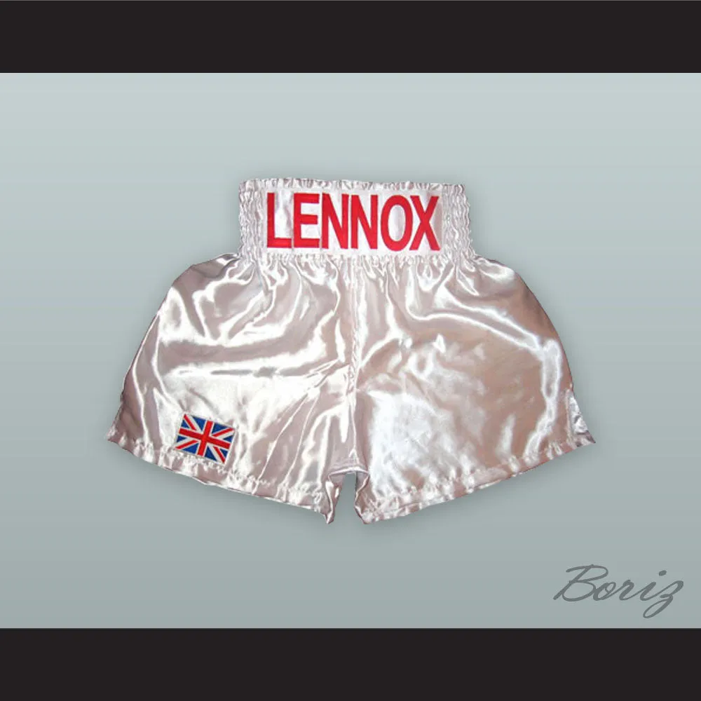 Lennox Lewis White Boxing Shorts