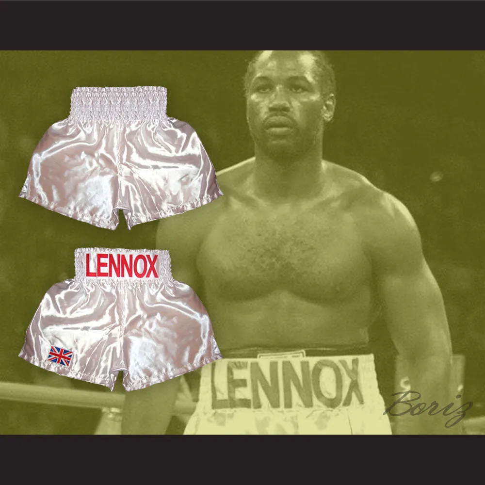 Lennox Lewis White Boxing Shorts