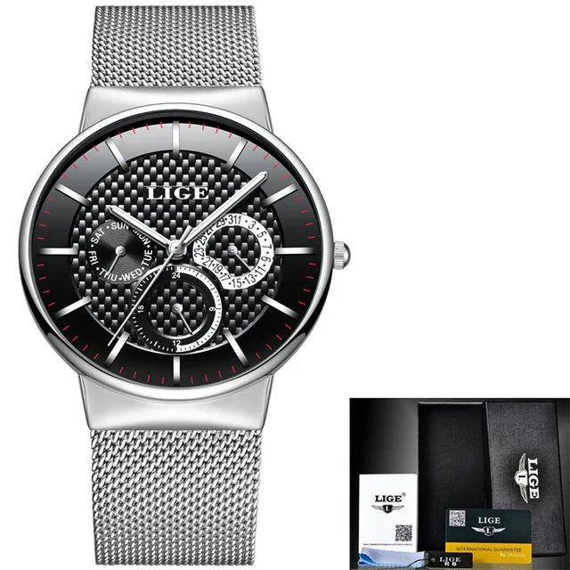 LIGE Fashion Mens Watches