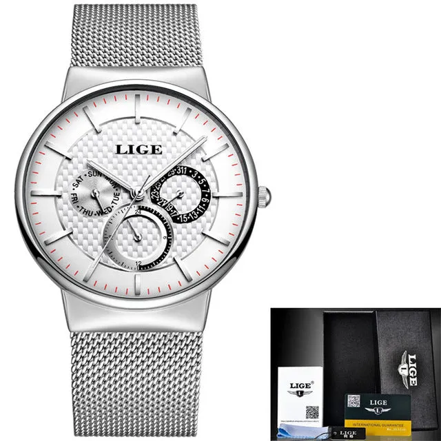 LIGE Fashion Mens Watches