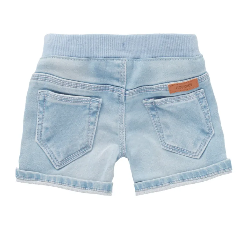 LIGHT BLUE DENIM SHORTS