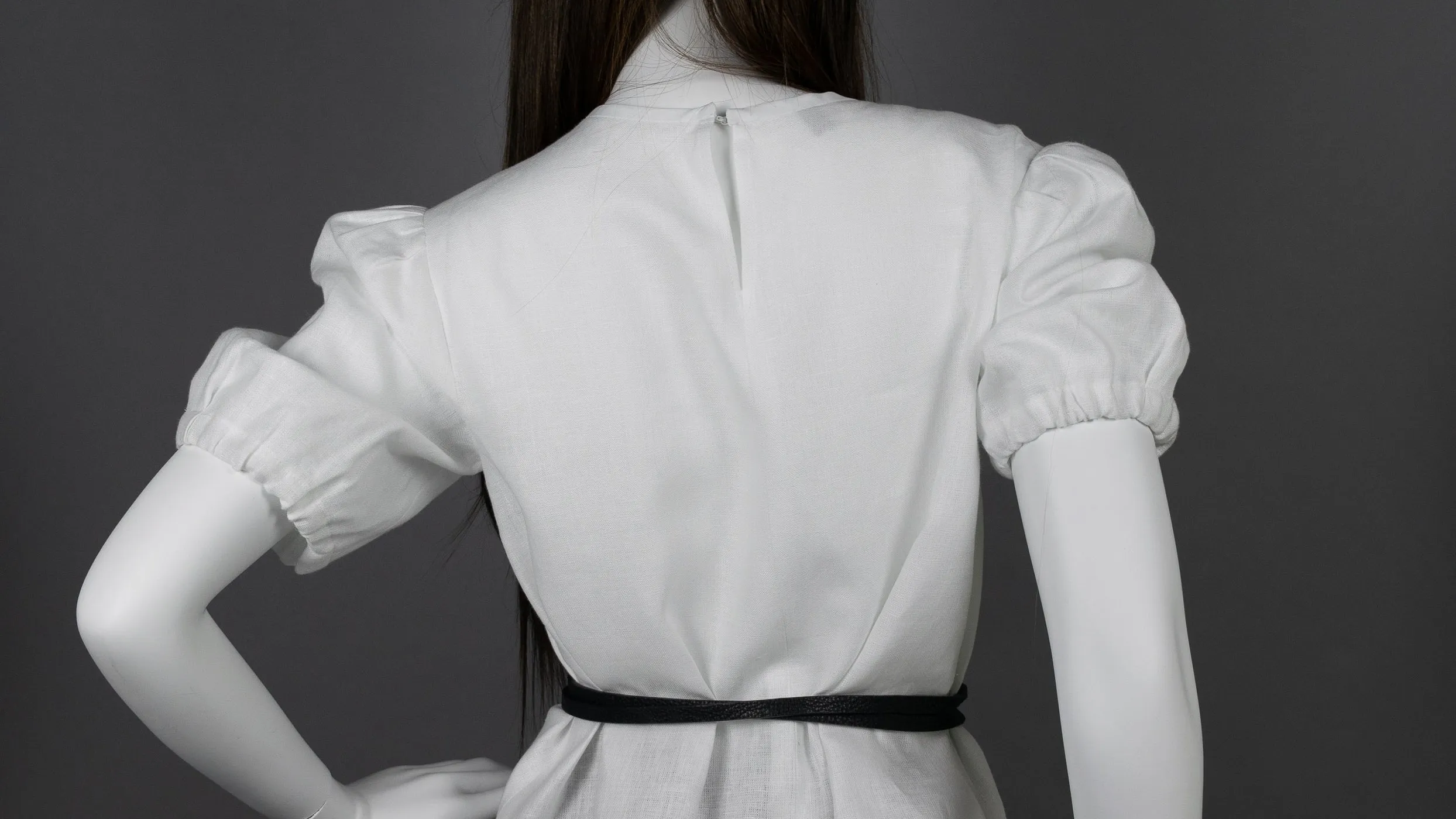 Linen A-line Blouse : Bright White