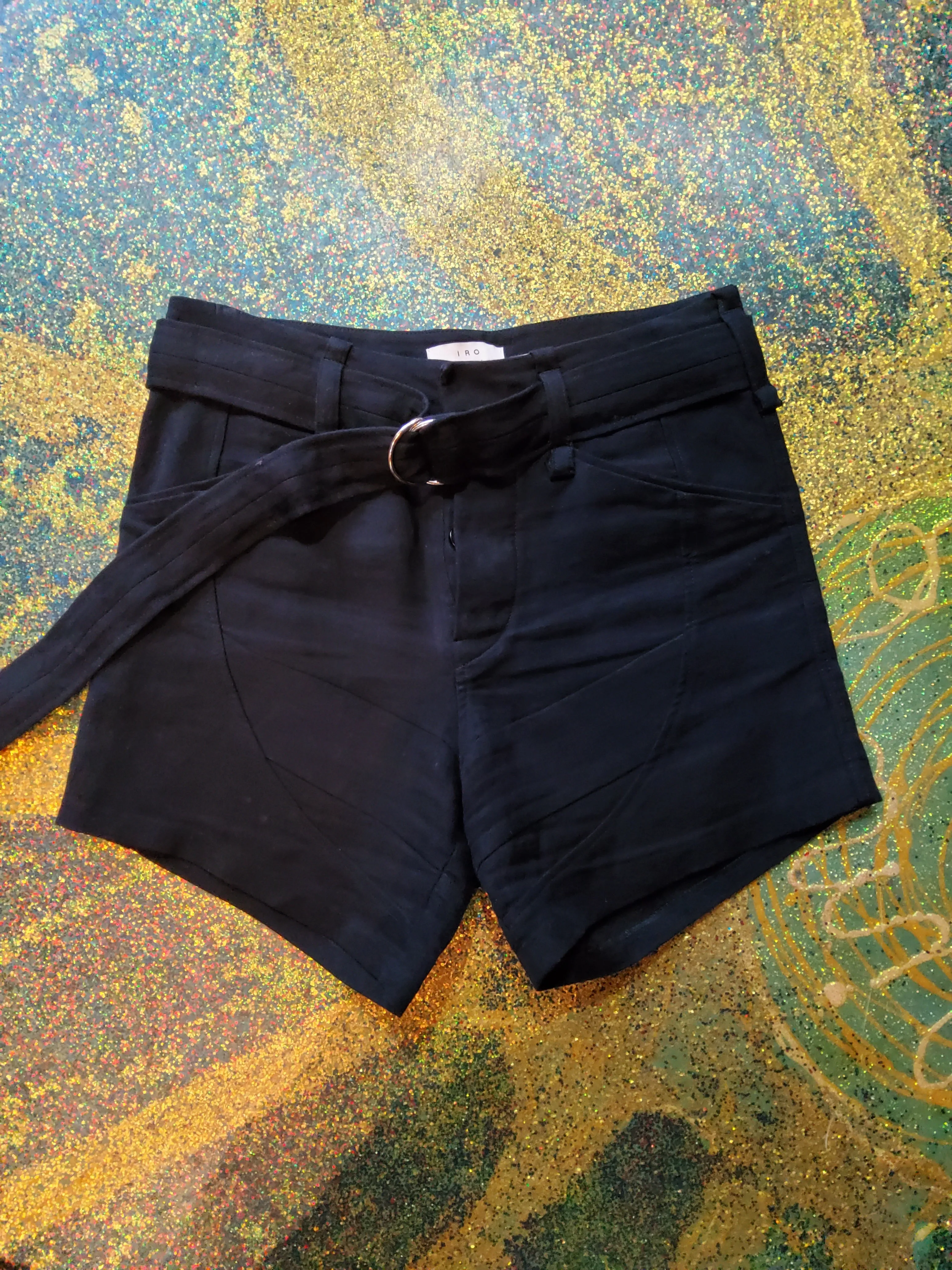 Linen and cotton shorts
