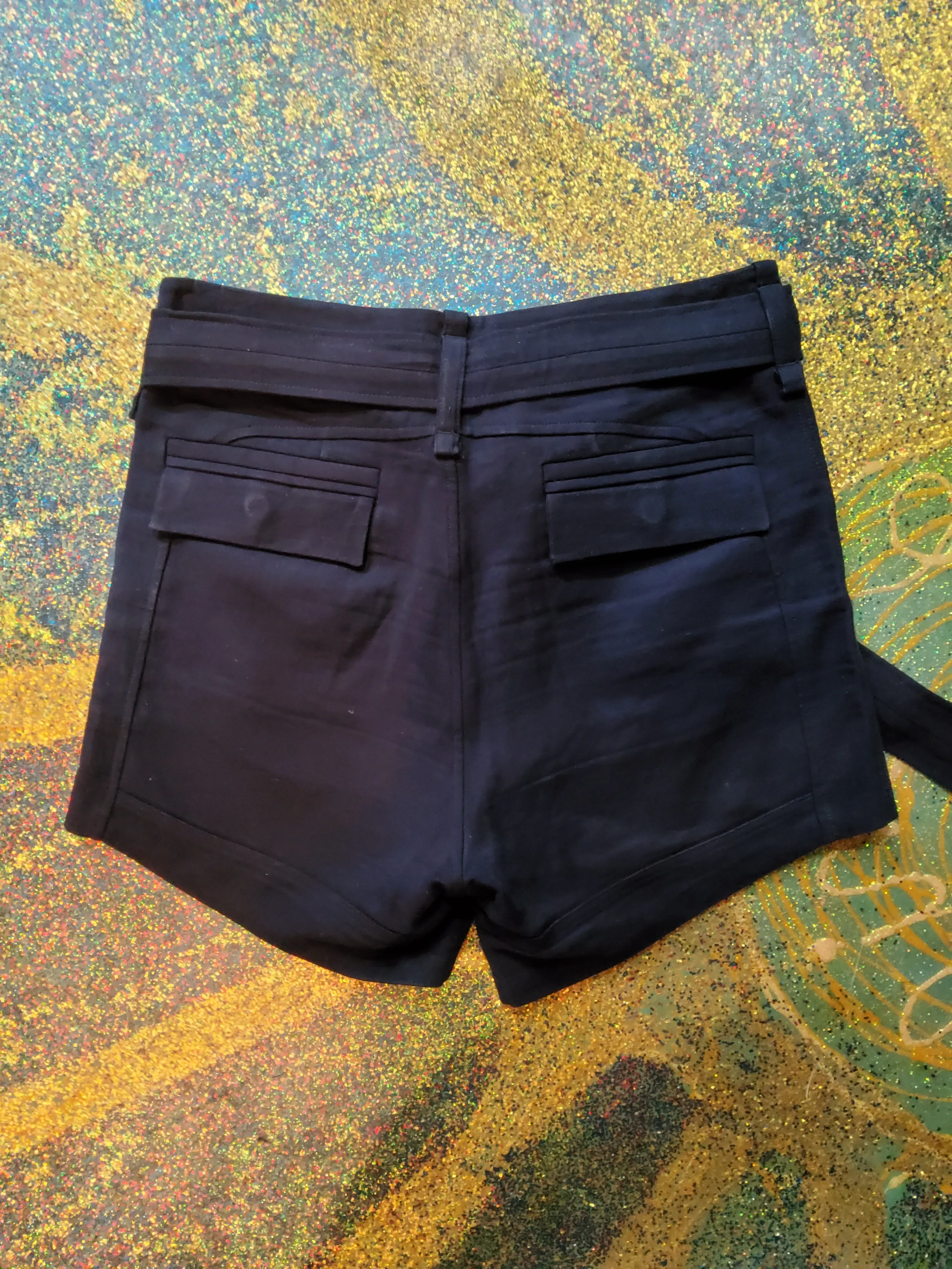 Linen and cotton shorts