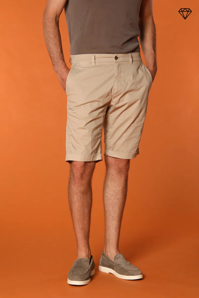 London men's chino bermuda shorts in Pima Cotton Regular fit  ①