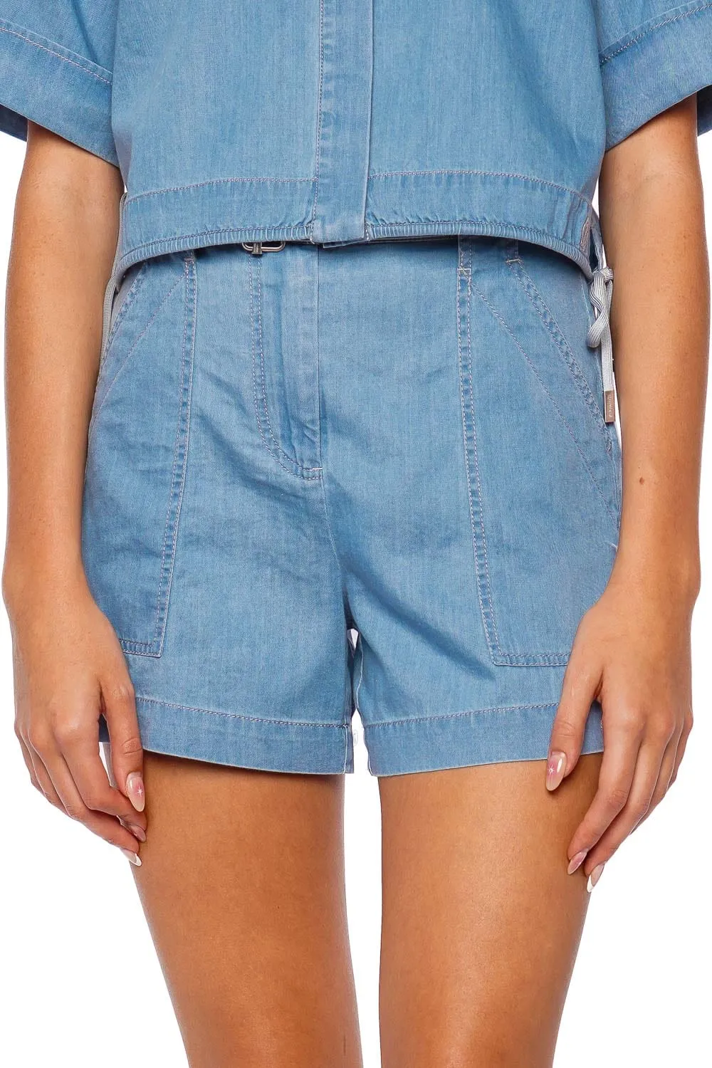 Lourie Cotton Twill Belted Short