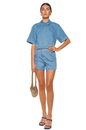 Lourie Cotton Twill Belted Short