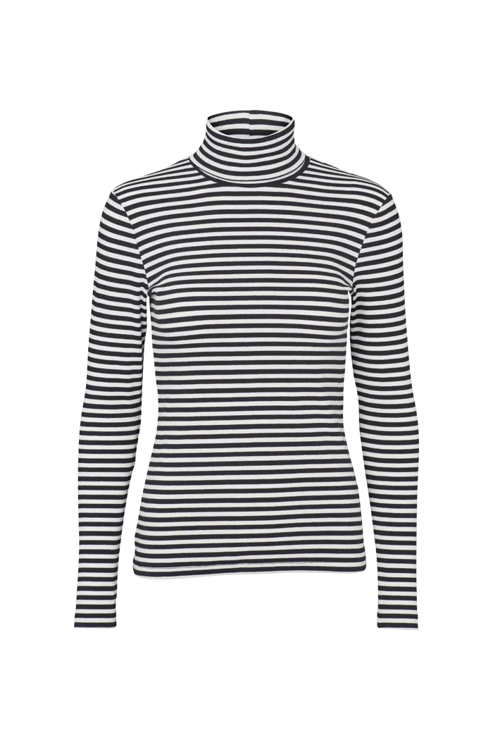 Ludmilla High-neck - Whisper White/ Black/ Black Trim