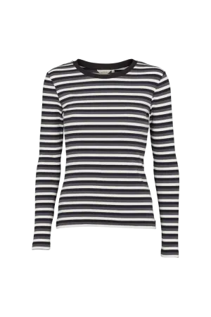 Ludmilla LS Tee - whisper white/dark grey mel./black