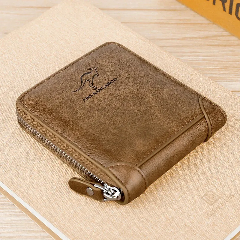 Luxury Leather Wallet with Zipper