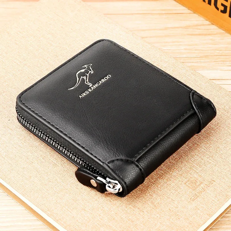 Luxury Leather Wallet with Zipper
