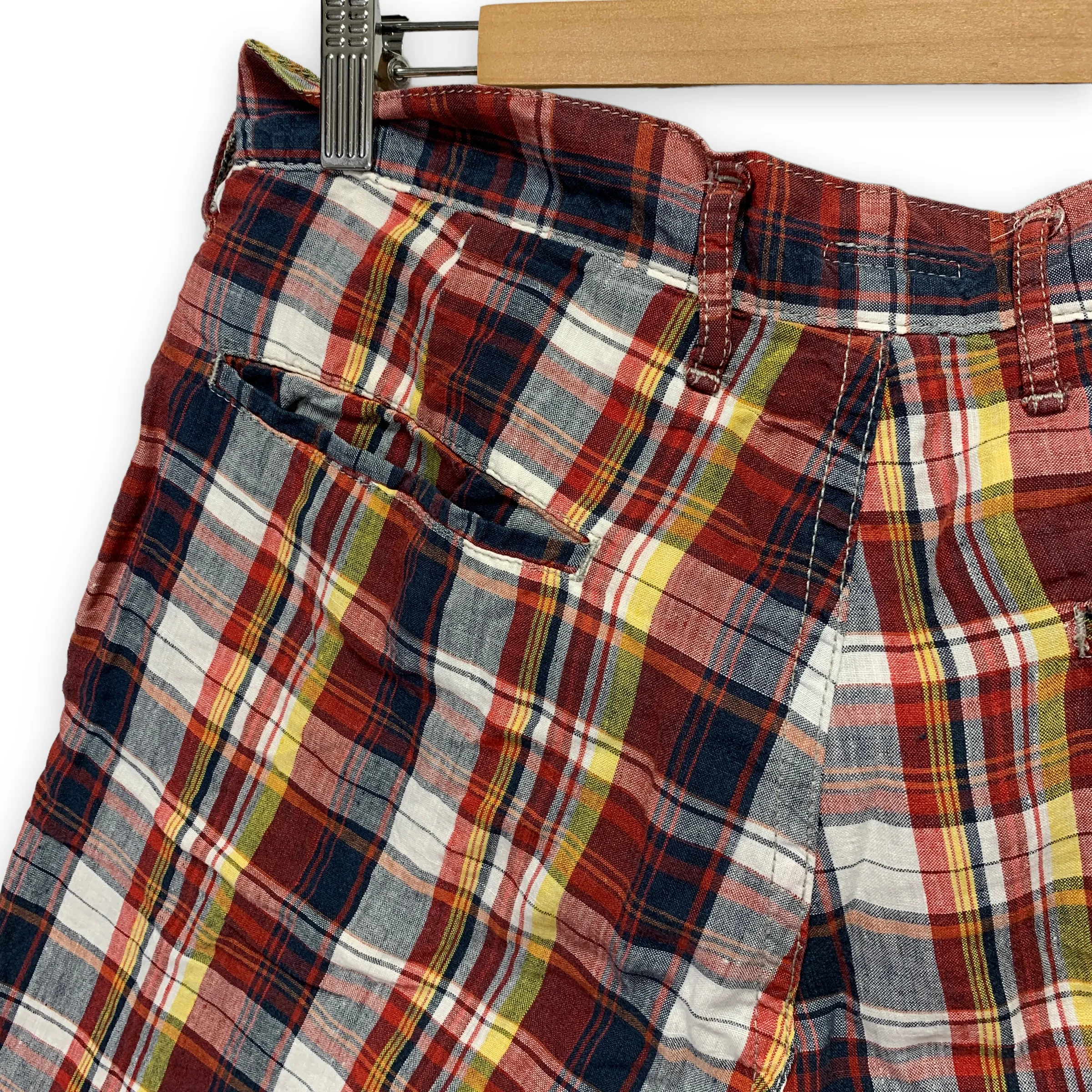 [M] Kapital Linen Madras Check Shorts