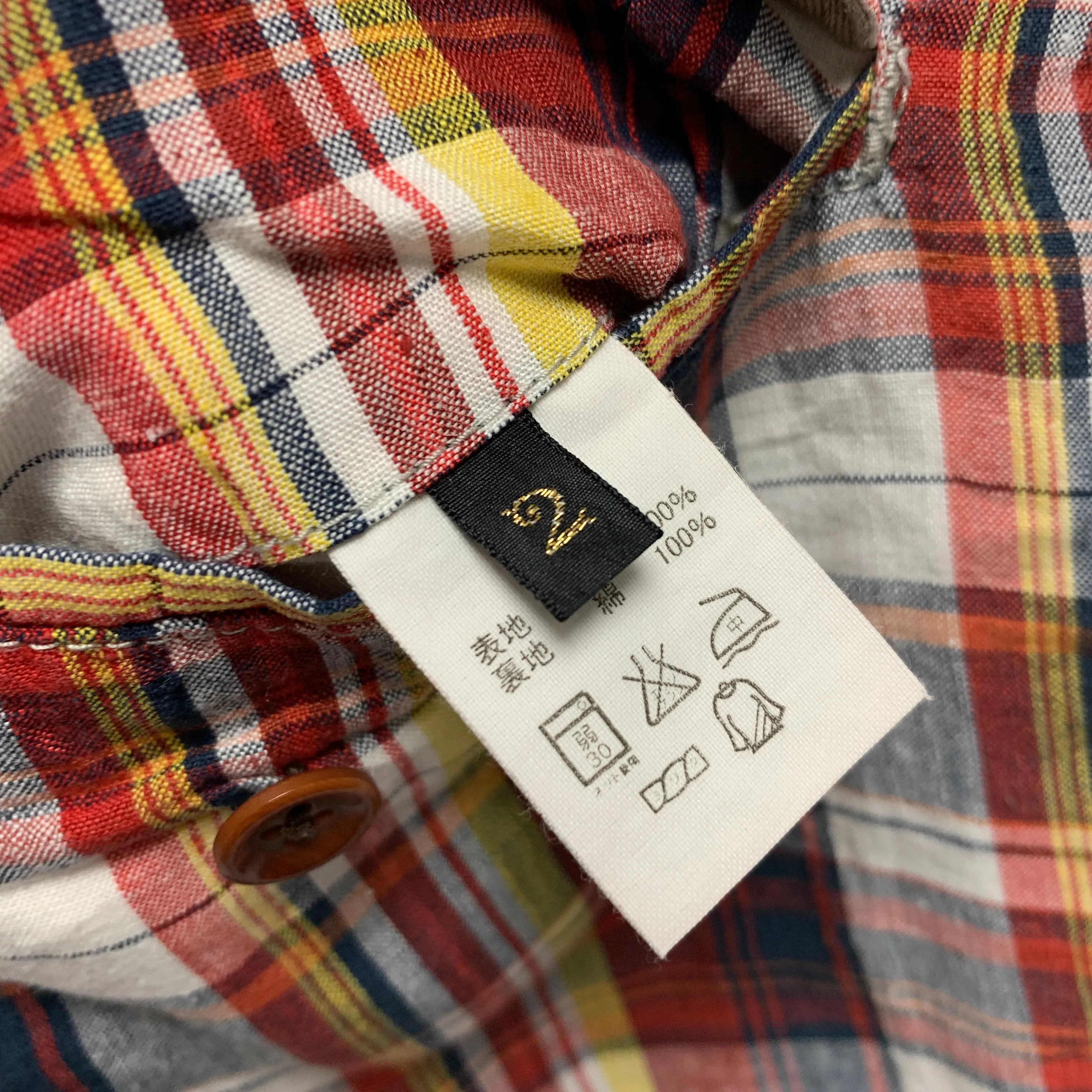 [M] Kapital Linen Madras Check Shorts