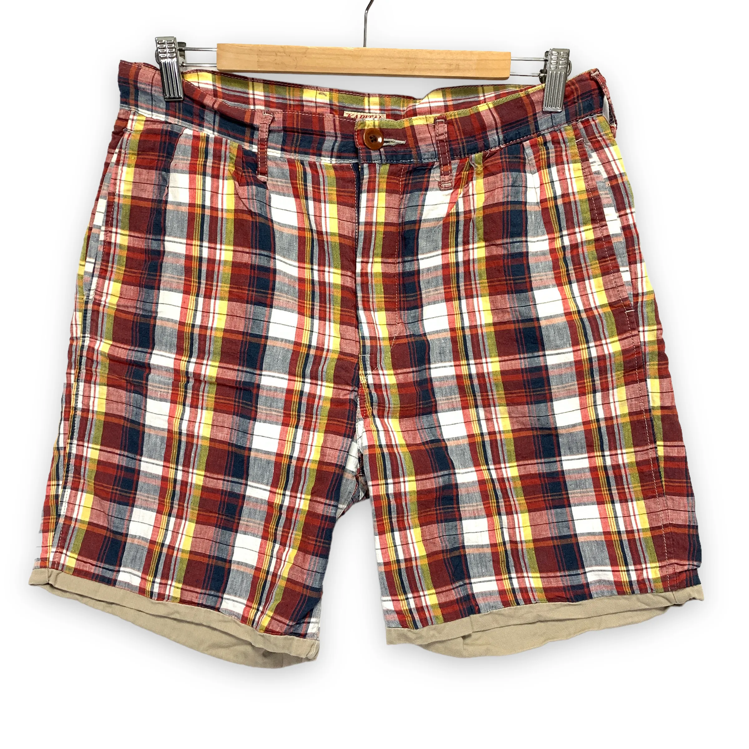 [M] Kapital Linen Madras Check Shorts