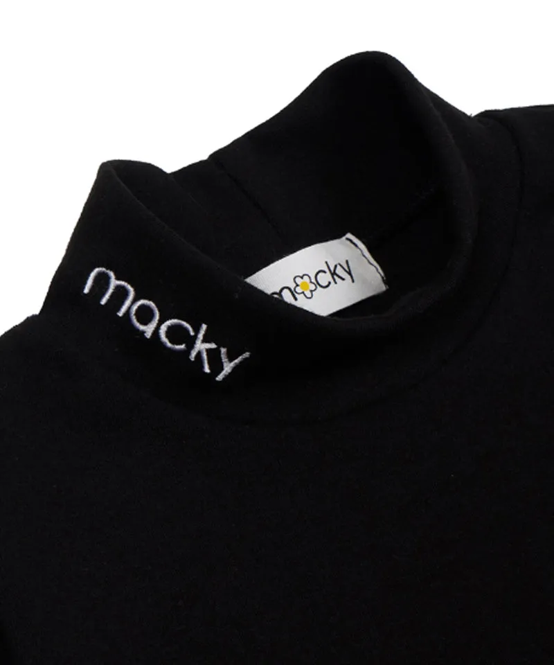 MACKY Golf: Basic Logo Half-Neck T-Shirt - Black