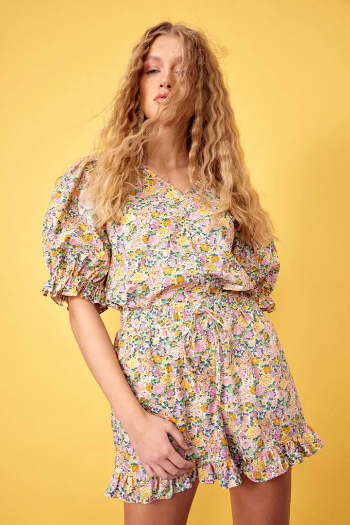 Macy Ruffle shorts - Flowerfield