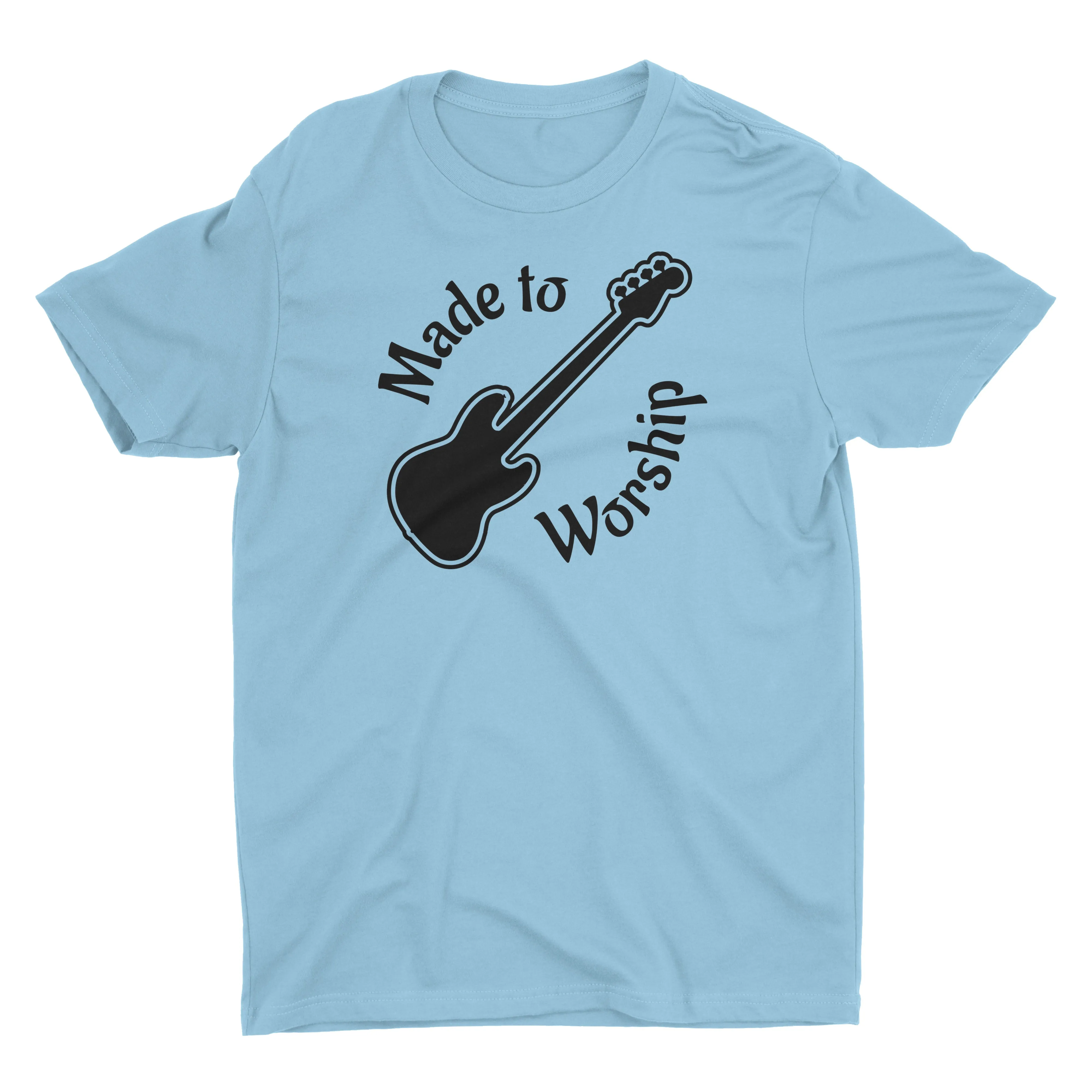 Made To Worship Bass Player Music Worshiper Band Christian T-Shirt for Men