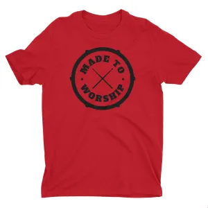 Made To Worship Drums Drummer Music Worshiper Band Christian T-Shirt for Men