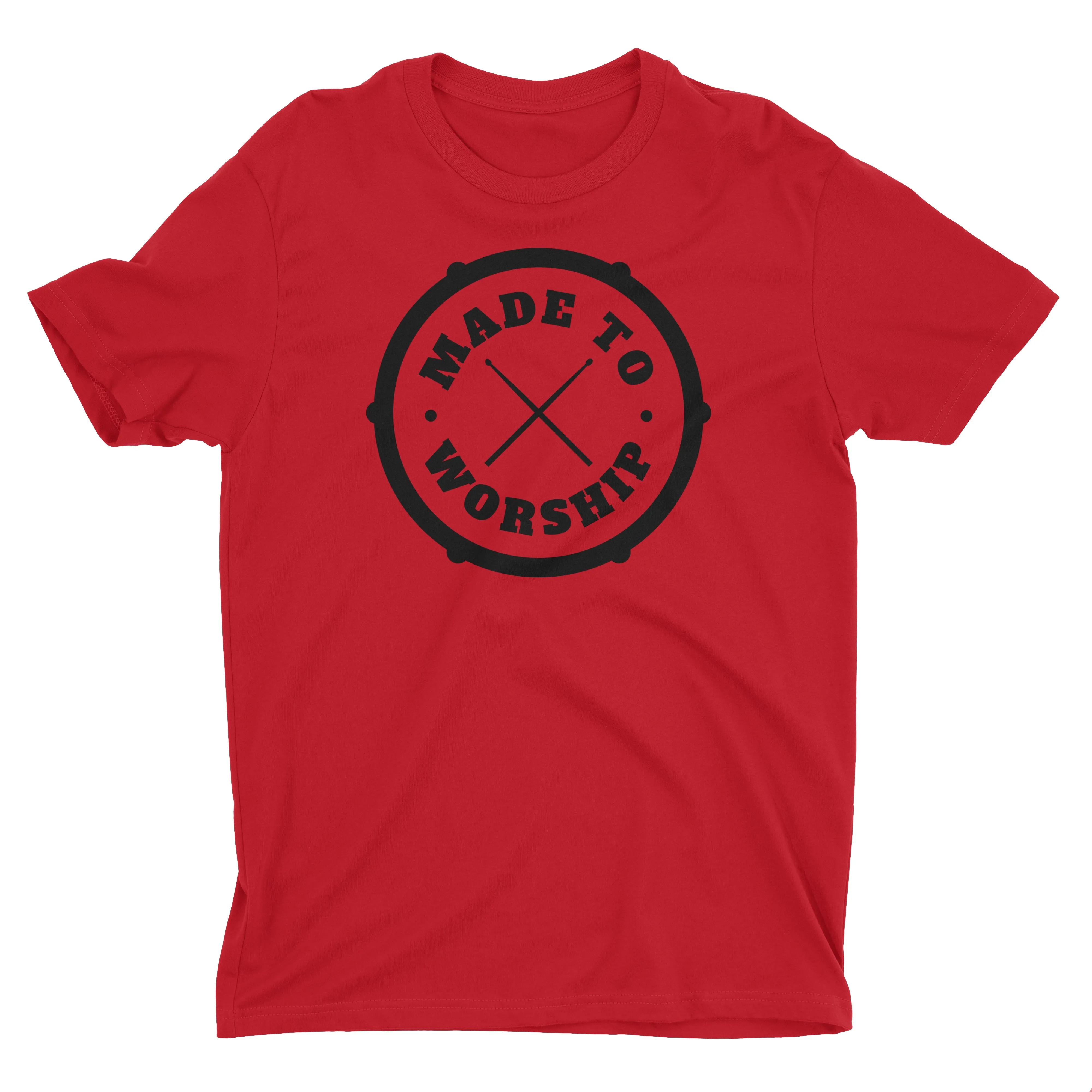 Made To Worship Drums Drummer Music Worshiper Band Christian T-Shirt for Men