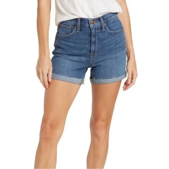 Madewell High Rise Denim Shorts Lemoyne Wash 25
