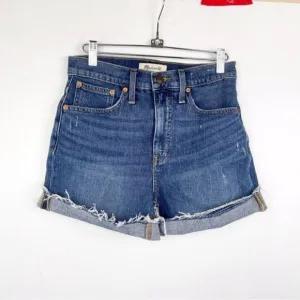 Madewell High Rise Denim Shorts Lemoyne Wash 25