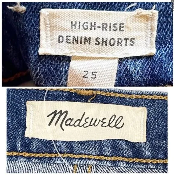 Madewell High Rise Denim Shorts Lemoyne Wash 25