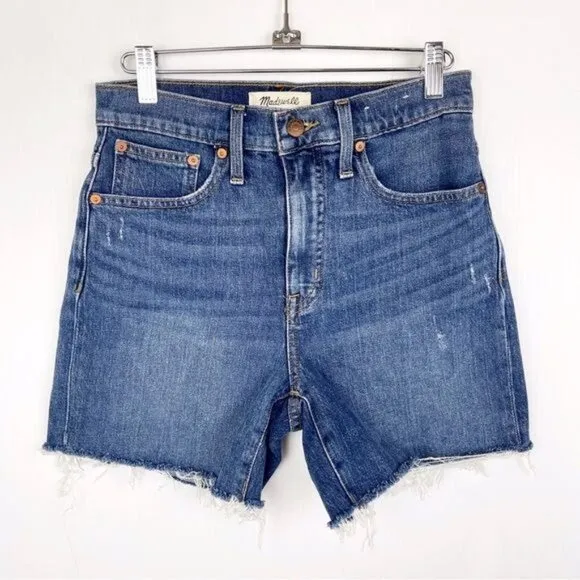 Madewell High Rise Denim Shorts Lemoyne Wash 25