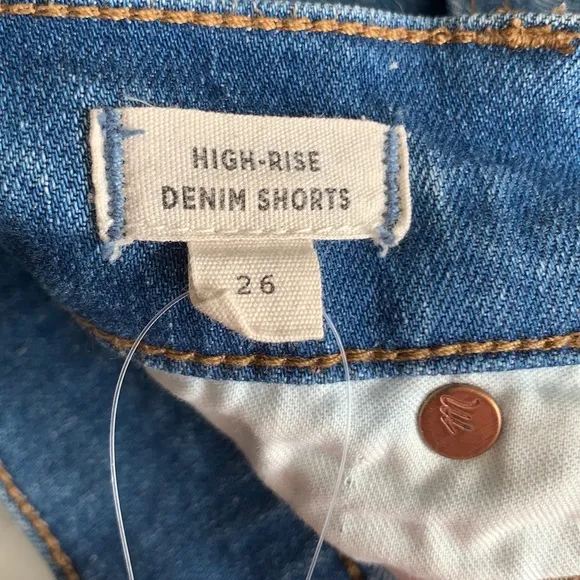 MADEWELL Super High Rise Destroyed Cuffed Shorts